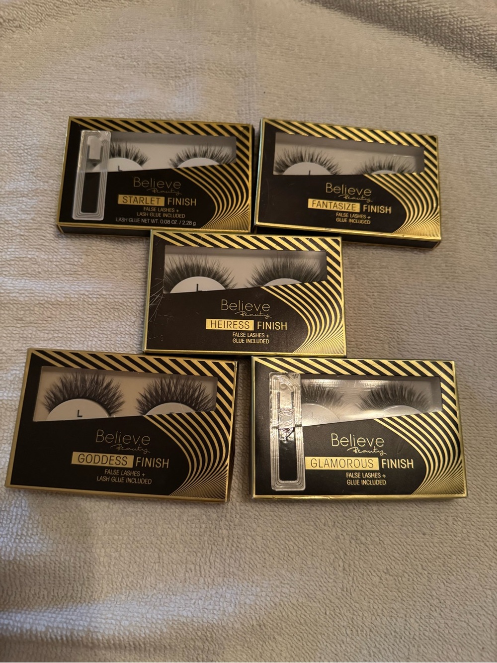 5- pack Believe Beauty False Lashes Set - Black